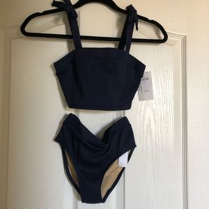 Girls Old Navy Tie-Strap Textured Tankini